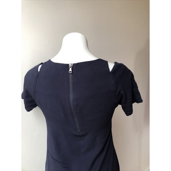 PEPPERCORN Navy Short Sleeve Cut Out Sheath Above the Knee Dress Size Small - Picture 5 of 8